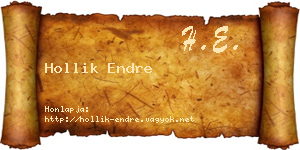 Hollik Endre névjegykártya